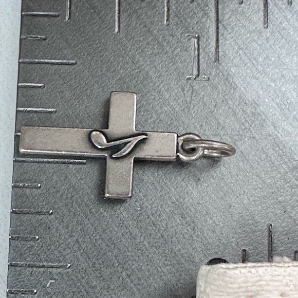 James Avery Silver Cross Pendant with Musical Note Retired - Picture 6 of 8